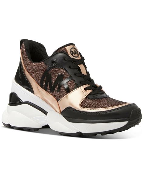 chaussures michael kors femmes|Michael Kors rose gold sneakers.